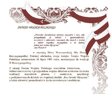 Długie życzenia ozdobione flagą Polski